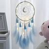 Elegant Feather Wind Chime with Dream Catcher Net, LED Pendants - Creative Handmade Gift for Her"