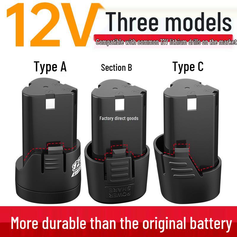 12V Cordless Drill with Lithium Battery Charger, Pistol Grip, and 16.8V/18V Battery for Rotary and Screwdriver Tasks