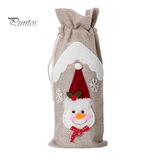 Red Wine Bag Decorative Reindeer Snowflake Christmas Style Fine Workmanship Table Decorations Ornamental Christmas Champagne Holder Cover