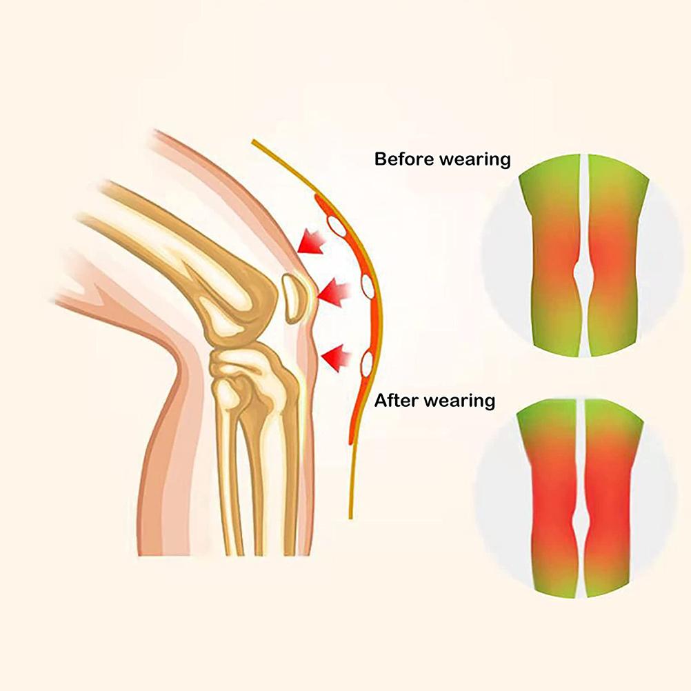 1 Pereche Genunchiere Autoîncălzitoare Pelin Rezistente la Frig Calde Centuri de Susținere pentru Genunchi Genunchiere pentru