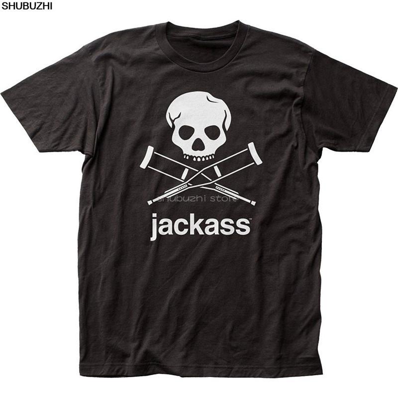 

Fashion Mens Jackass Logo Graphic Printed Black T Shirts Fashion Classic Unique gift sbz6128 S