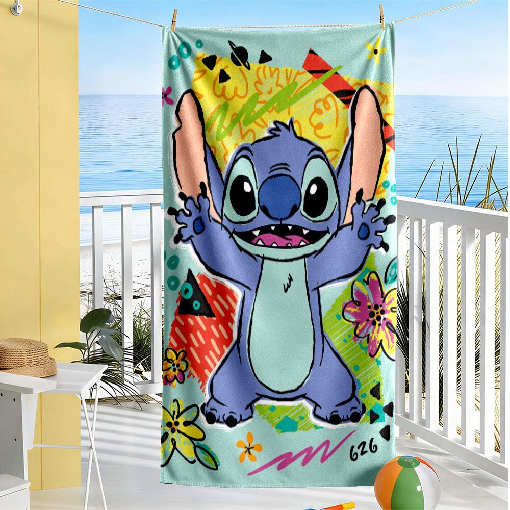 Stitch cozy beach towel soft for Outdoor Daily Use Vibrant Pattern Perfect Gift for Women/Men