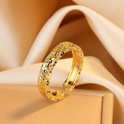 Crushed Ice Ice Ring Three-sided Men's and Women's Ins Niche Light Luxury High-end Simple Plain Ring Ring