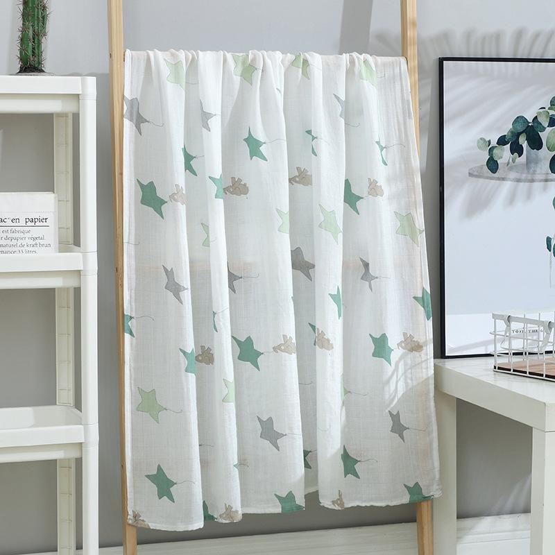 Newborn Bamboo Cotton Towel Bamboo Fiber Baby Stroller Blanket Newborn Gauze Swaddling Towel