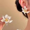 Women's Spring and Summer Light Luxury Retro Three Dimensional Iris Earrings