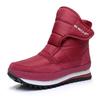 Winter Boots Waterproof Flat Shoes Women Warm Plush Snow Boots Non-slip Boots