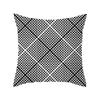 Simple Style Home Decoration Abstract Geometric Grid Black and White Lines Light Luxury Sofa Waist Support Pillow Cover Cushion