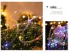 Colorful Outdoor Solar LED Tube Strip Lights - USB/Battery Powered Christmas Lighting with Copper Wire