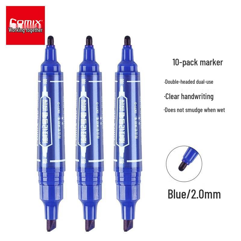 

JY Double-Ended Oil-Based Marker Pens, 10-Pack