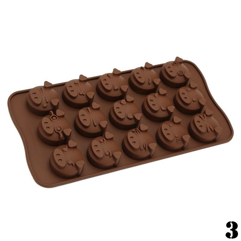 Cute Pig's Head Shape Cake Mold Good Quality DIY Chocolate Mould Mold Silicone Baking Cake Decorating Topper Candy Mold