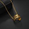 Atoztide Custom Name Necklace Delicate Circle Stainless Steel Jewelry for Women Hollow Nameplate Choker Chain Personalized Gift