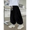 Autumn 2025 Boys' Wide-Leg Grey Harem Pants - Casual, Loose-Fit Sports Style