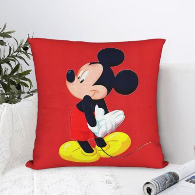 Mickey Mouse Throw Pillow Cover Polyester Cushions for Sofa Cute Famous Cartoon , Casual Cushion Covers