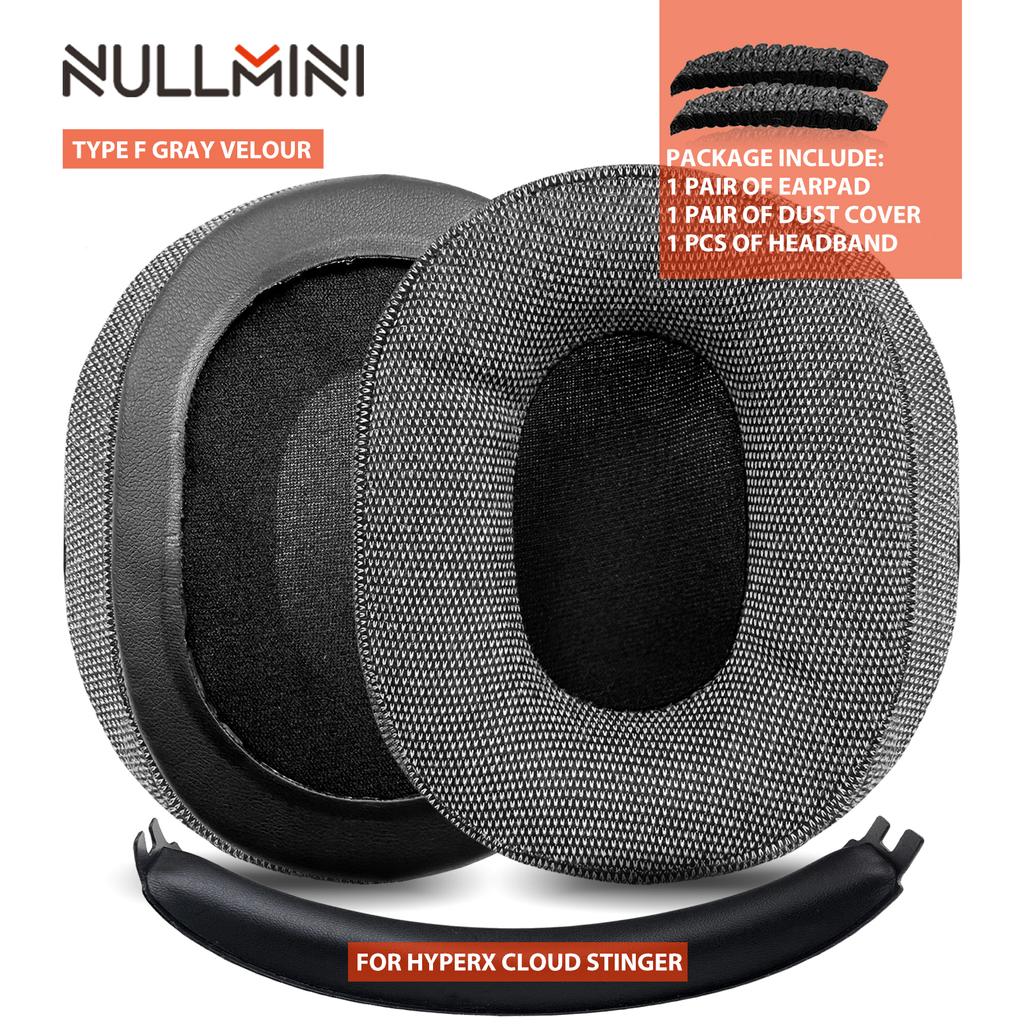 Nullmini Replacement Earpads for HyperX Cloud Stinger Headphones Cooling Gel Ear Pads Cushion Earmuffs Sleeve Headband