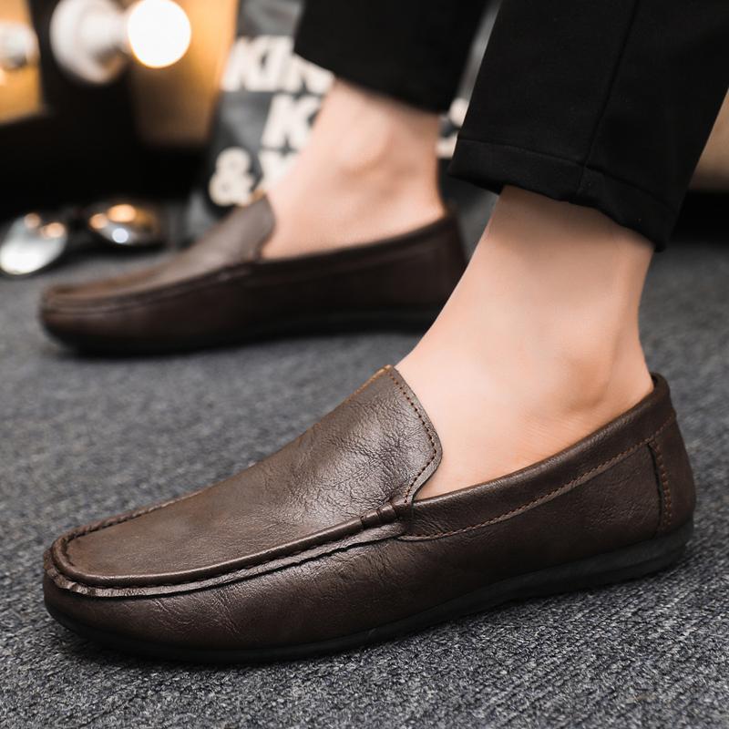 Herren Freizeit Schuhe zum Hineinschlüpfen Formelle Leder Herren Loafer Luxus Marke Business Schuhe Bequem Weich Herren Fahrerschuhe Mokassins