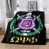 1pc Blanket Omega Psi Phi Print Design, Lightweight Blanket for Sofa, Bed- Soft &Warm, Gift for All Seasons like Christmas, Halloween