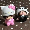 Monchhichi Kitty Keychains Sanrio Hello Kitty Pouch Charm Adorable Cartoon Keychain Phone Chain girls' Birth Date Present Monchichi Decor