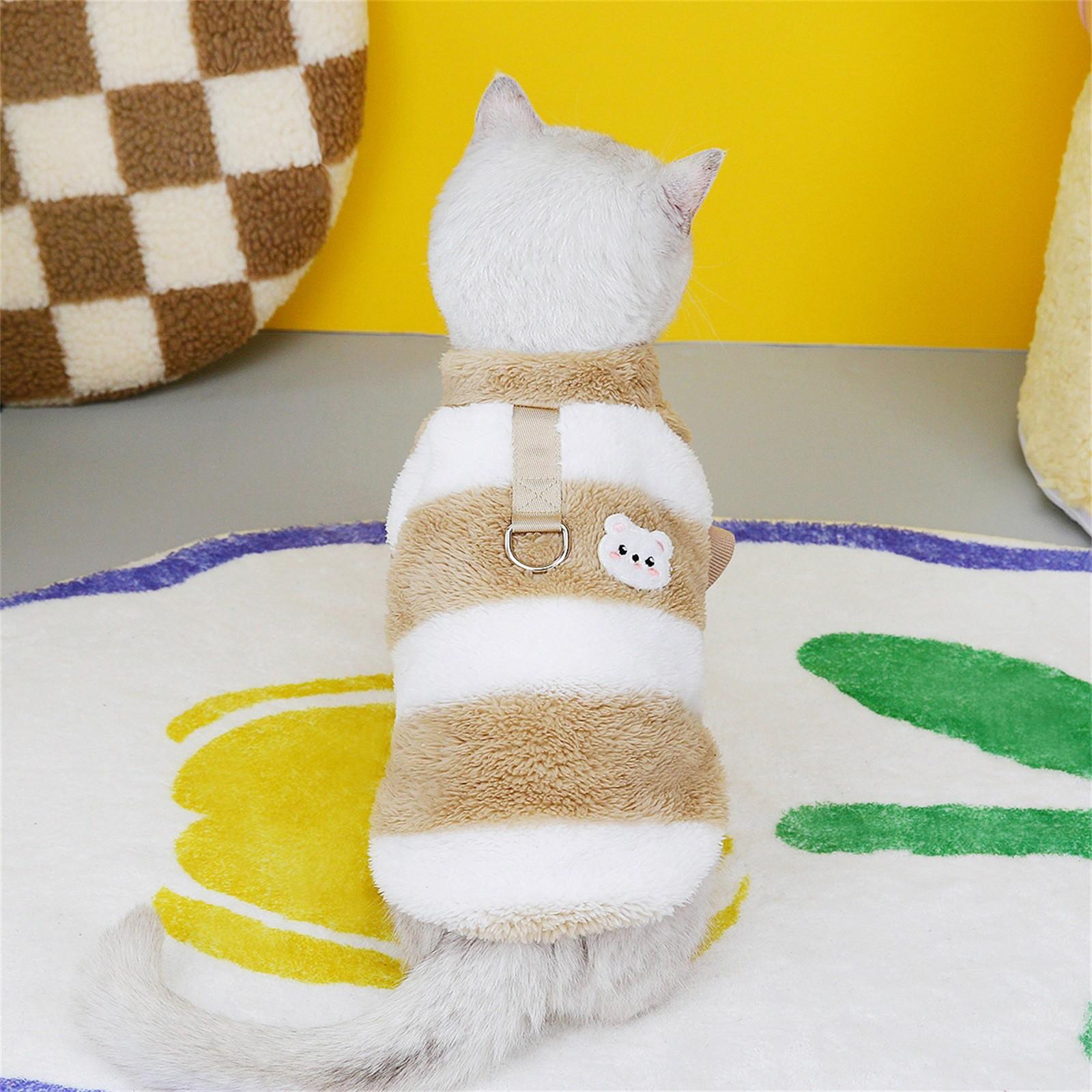 

Новая и зимняя одежда свитер для домашних животных вязание для маленьких и средних собак L верблюд