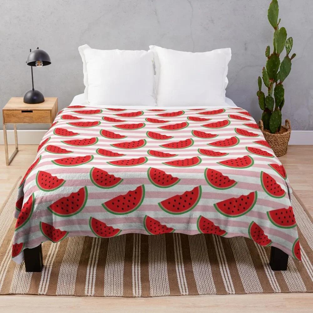 Coperta Morbida Anguria Rossa Matrimoniale Leggera in Pile di Flanella per Divano Letto Divano Viaggio Campeggio per Bambini Adulti