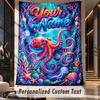 Ocean Mermaid (162) Theme Custom Tapestry Personalized Custom Name Text Wall Hanging Tapestry Home Decor Background Cloth