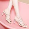 Women's summer outerwear next spring, new transparent rhinestone platform crystal thick heel fairy style women's sandals