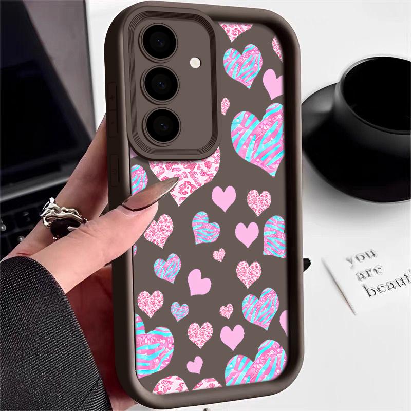 Tiny Hearts Pattern Case For Samsung Galaxy S25 Edge S24 S23 S22 Ultra S24 FE A56 A16 A15 A55 A54 A35 A26 A36 Soft Phone Cover