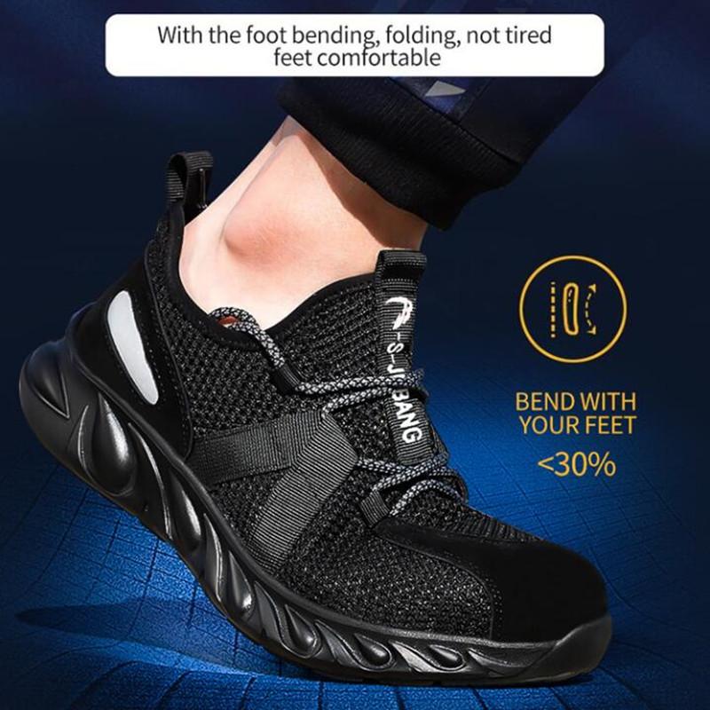 Дышащая рабочая обувь. Мужские защитные ботинки. Противопрокольная защитная обувь — фото 5