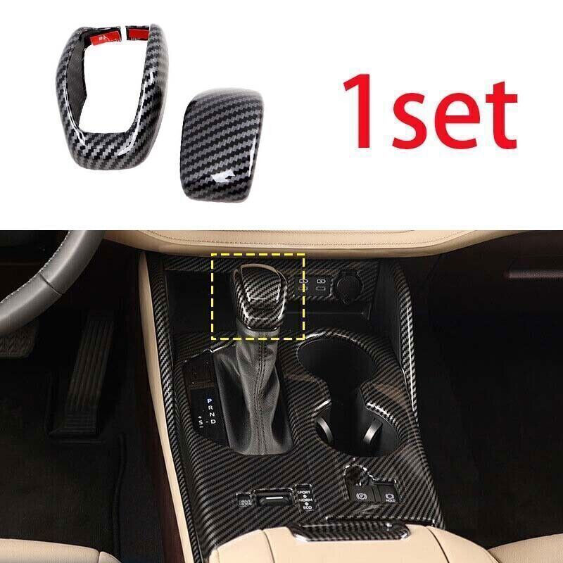 Carbon Fiber Central Console Gear Shift Knob Trim For Toyota Highlander -23