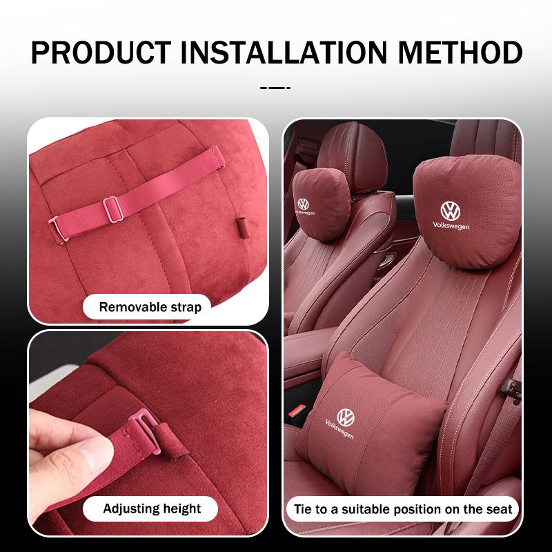 For Volkswagen VW Car Seat Headrest Durable Comfort EE32 Neck Support Non Slip Pillow Scirocco Passat Polo B5 B6 B7 CC Tiguan Sharan