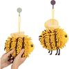 2 Pcs Chenille Hand Towels with Loop,Cute Bee Microfiber Hand Towels Absorbent Small Hanging Chenille Hand Towel for Drying Hand Bath Kitchen