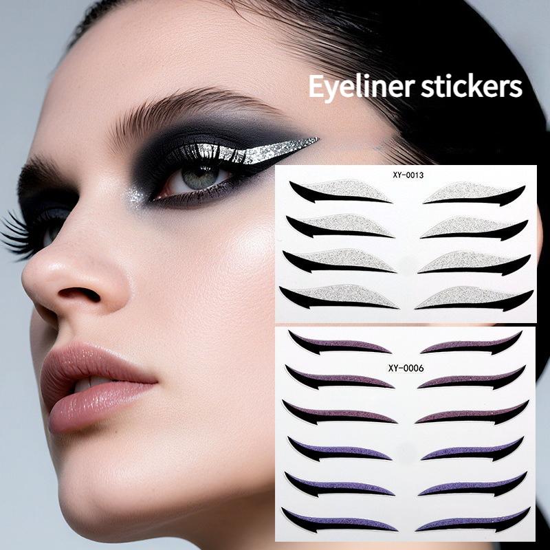 1PC waterproof European and American eye makeup sticker, eyeshadow sticker, scallion powder sequin eyeliner sticker, self-adhesive