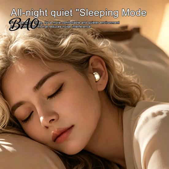 ENC Microphone for Calls 3-in-1 Wireless Earbuds with Chargeable Power Bank Case, 3 Pairs Interchangeable Clip/in-Ear/Sleep Three in One Headphones,