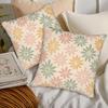 Pastel Daisy Throw Pillow Covers 18x18 Set of 2 | Decorative Cushion Cases for Couch Sofa Bed | Floral Pillowcases Decor for Living Room | Hidden
