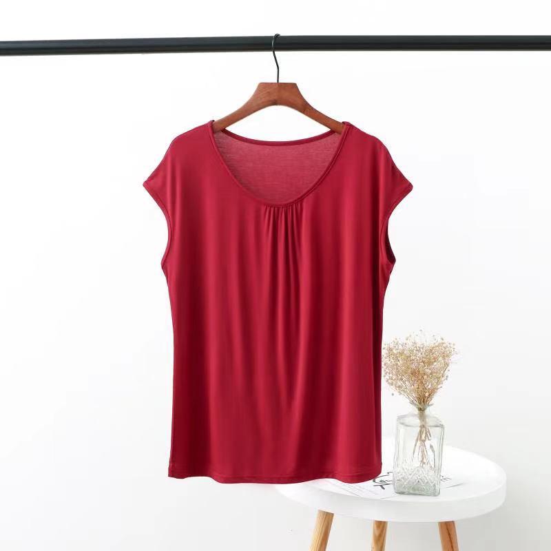 Women's Large Size Loose Modal Sleeveless Top for Spring/Summer