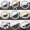 Versatile Pearl Rhinestone Metal Knot Button for Clothing & Accessories