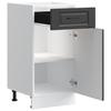 Porto Black Kitchen Base Cabinet Wood Based Material