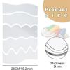 5 Stück durchsichtige Acryl-Quilting-Lineale wellenförmige Quilting-Schablonen für Nähmaschine Patchwork Nähen und Spleißen