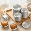 Scallops Baking Mould for Shell Cake, Set of 10 Puddings and Jelly, Aluminum Dessert Molds with Stackable Storage for Home Dessert Making