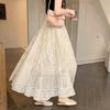 Women's Summer High-Waist Lace Mesh A-line Skirt