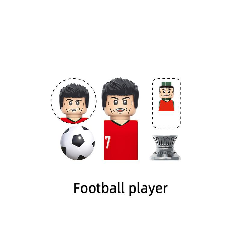 Der berühmte Fußballspieler Star Nummer 7 8 10 4 9 18 Modellbausteine MOC Steine Set Geschenke Spielzeug Für Kinder TV6507