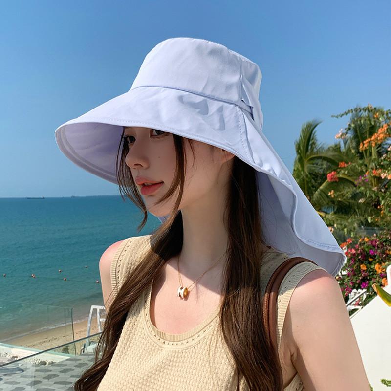 Summer Foldable Cap With Wide Brim For Sun Protection And Outdoor Style For Women