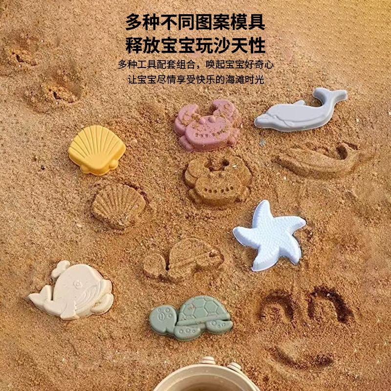 Silicone Children Beach Toy Shovel Oan Outdoor Parent-child Beach Portable Beach Bucket Durable Sand Digging and Storage Tool