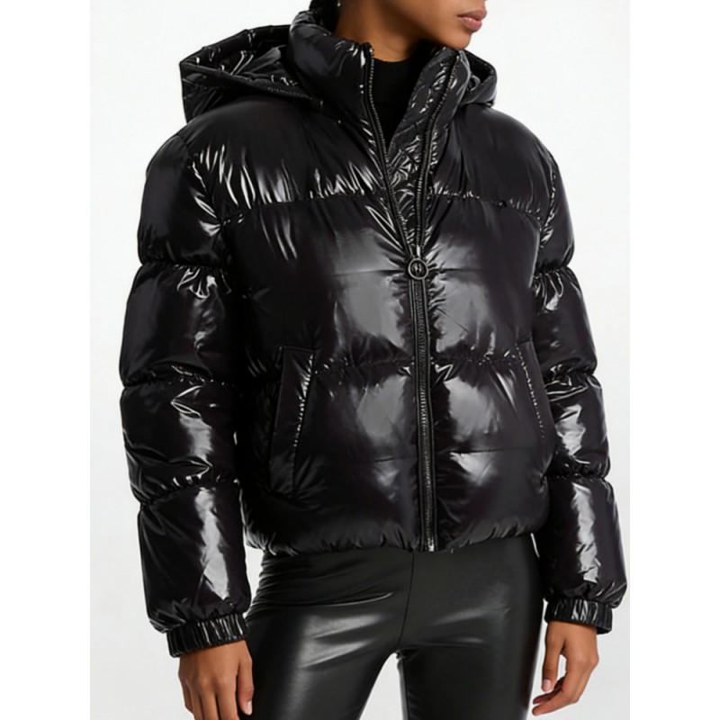 Unisex High-Neck Hooded Short Cotton Puffer