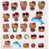 Sanrio Hello Kitty 4 Size Stickers ( night party ) Japan NEW