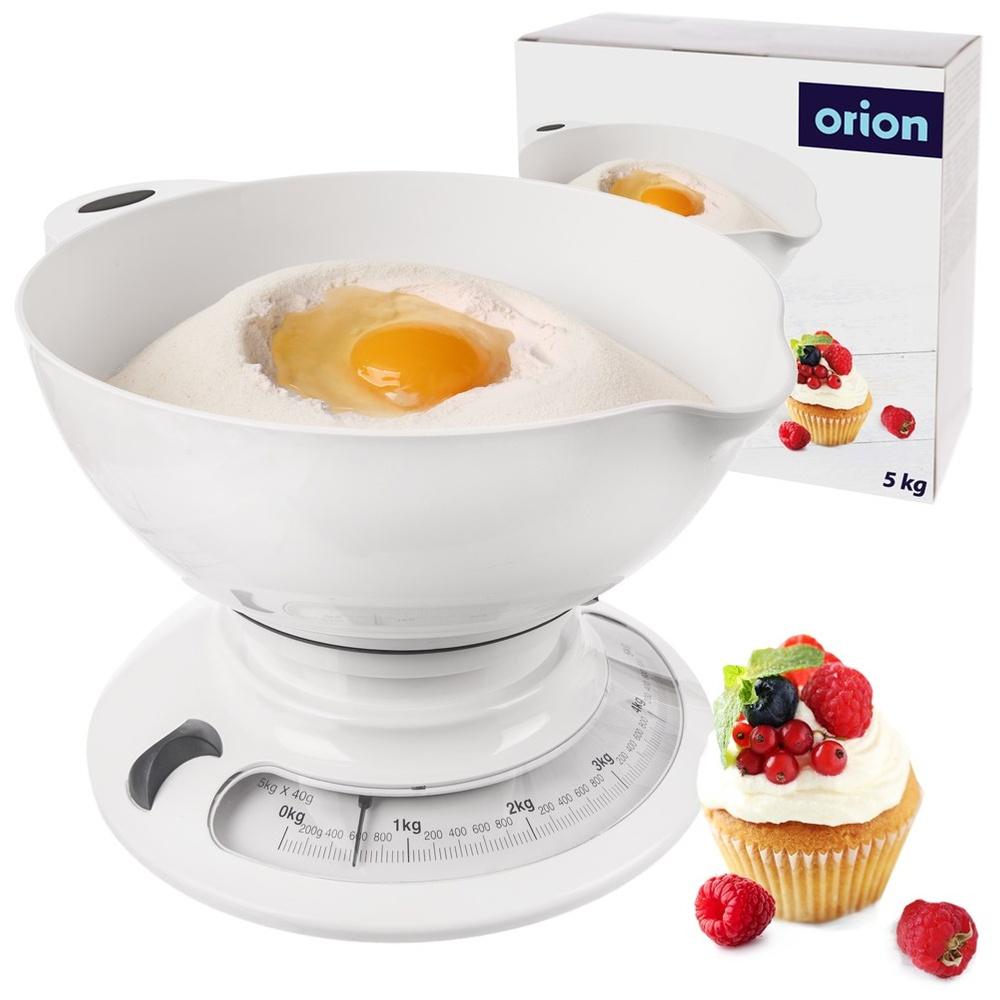 Mechanical kitchen scale with a 5 kg bowl