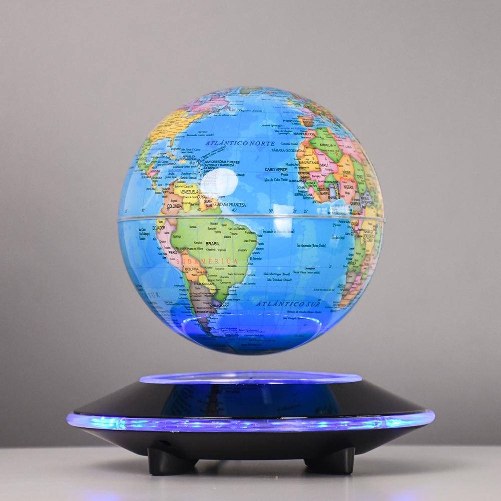 140mm Spanish Language Magnetic Levitating Globe Earth World Map Globe Floating Globe Geography Education Home Office Decor