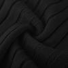 Women's  And Winter Casual Loose Solid Color Stitching Long-sleeved Stand Collar One Side Strapless Knit Sweater Top