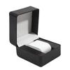 Black PU Leather Watch Gift Box - Single Wristwatch Display Case With Pillow Clamshell Organizer For Men Luxury