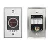 Brushed Stainless Steel Infrared Sensor Exit Switch - Concealed Mount, Contactless Button