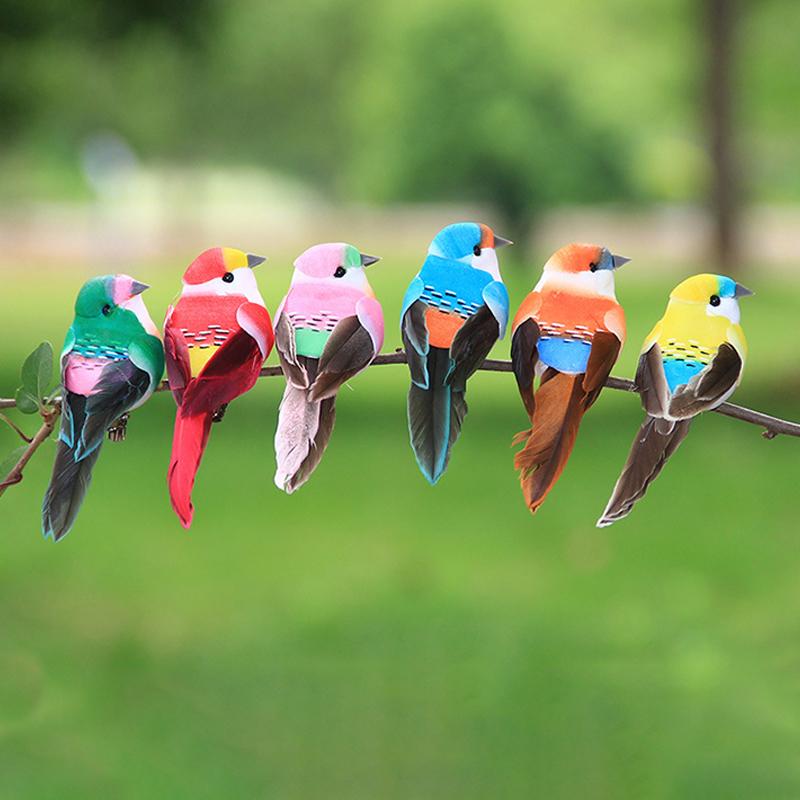1Pcs Cute Artificial Birds Fake Foam Animal Simulation Feather Birds Models Tit Diy Craft Home Garden Ornament Decoration